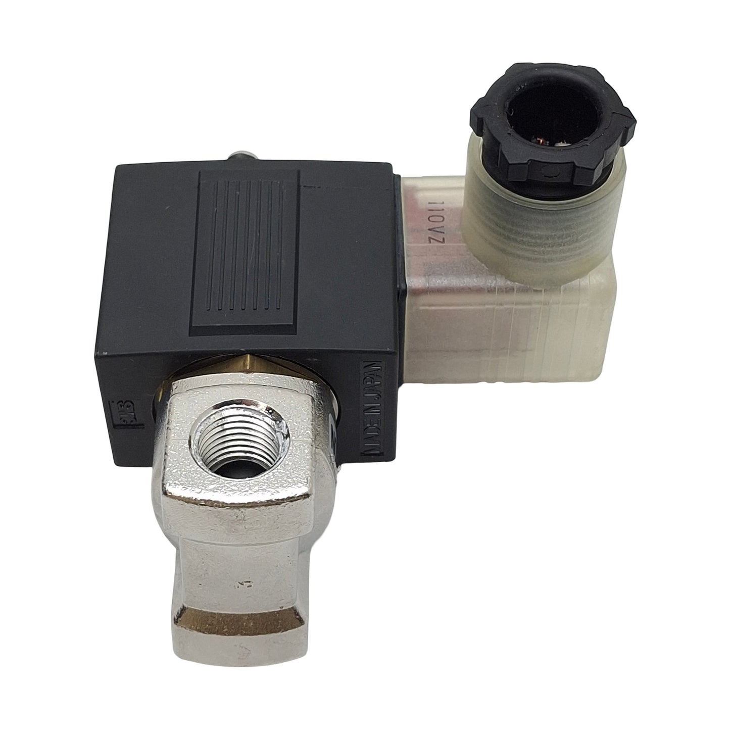 Used SMC VX2230L-02 Solenoid Valve, 2-Way, 1/4in NPT, 0.75MPa/0.6MPa, 110/120VAC Coil