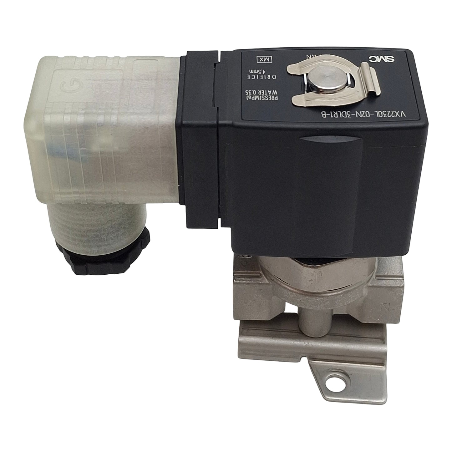 Used SMC VX2230L-02N-3DLR1-B Solenoid Valve, 2-Way 1/4in NPT, 0.35MPa 110/120VAC Coil
