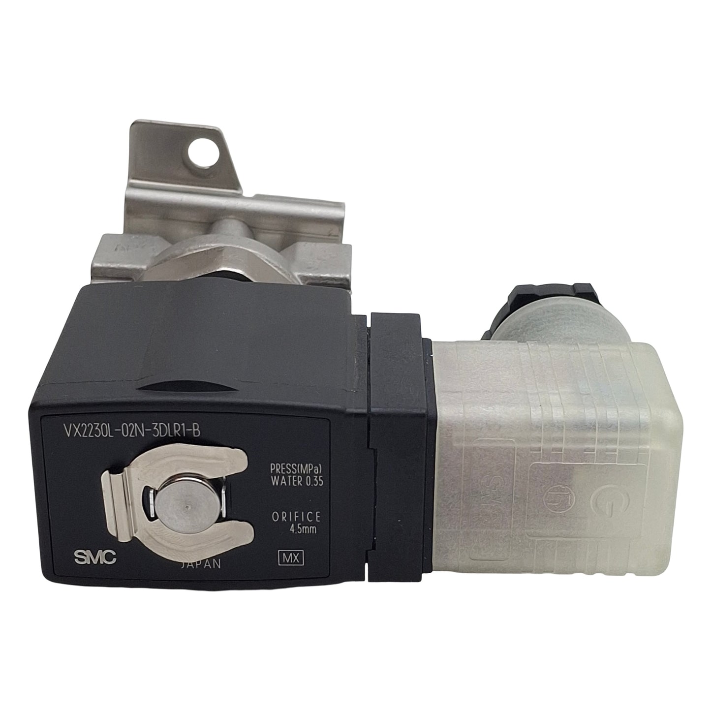 Used SMC VX2230L-02N-3DLR1-B Solenoid Valve, 2-Way 1/4in NPT, 0.35MPa 110/120VAC Coil