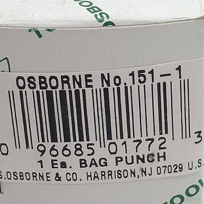 New C.S. Osborne 151-1 Bag or Oblong Punch, 1in Length x 5/32in Width, Steel