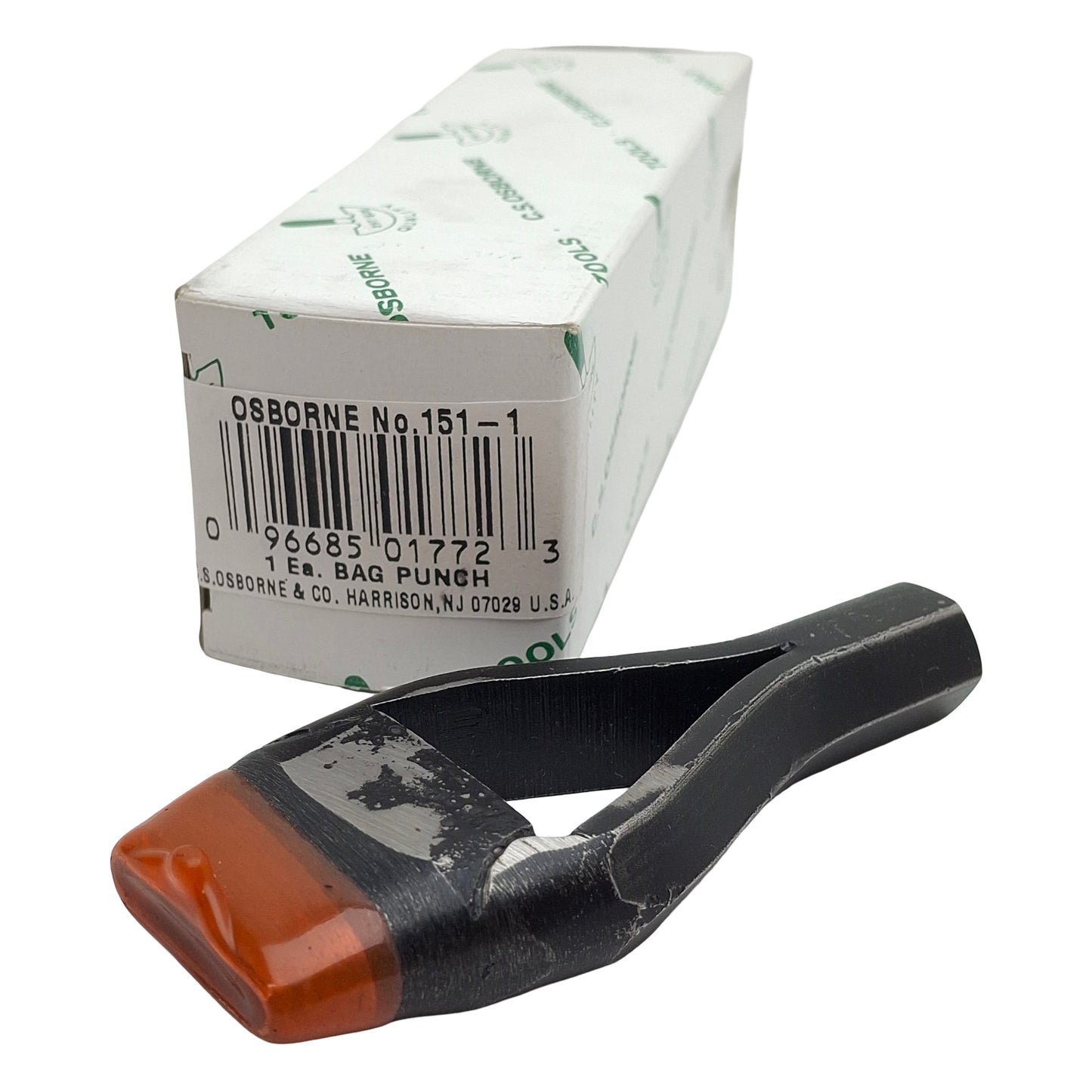 New C.S. Osborne 151-1 Bag or Oblong Punch, 1in Length x 5/32in Width, Steel