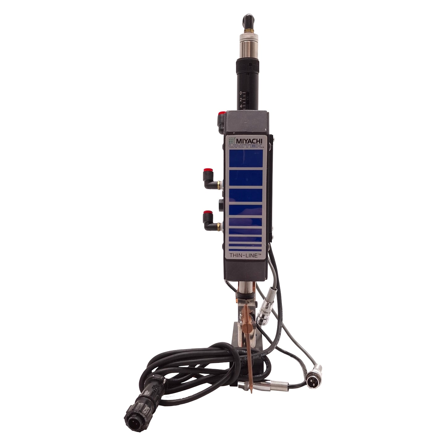 Used Unitek Miyachi 2-143-04-23 Air Operated Weld Head 65-100psi In, 65psi Max Out