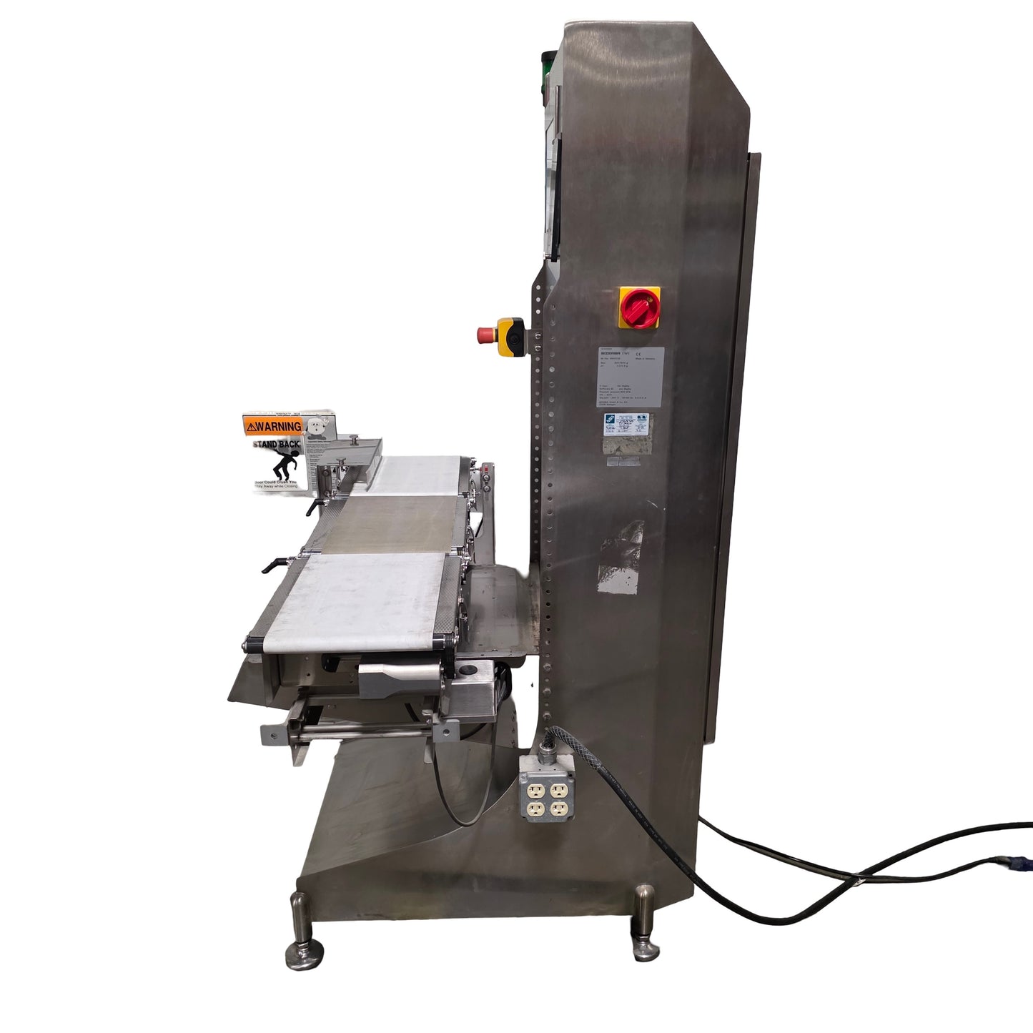 Used BIZERBA CWE 1500 Automatic Checkweigher 10-1500 Grams, 120/220VAC 5/3A 1-Ph