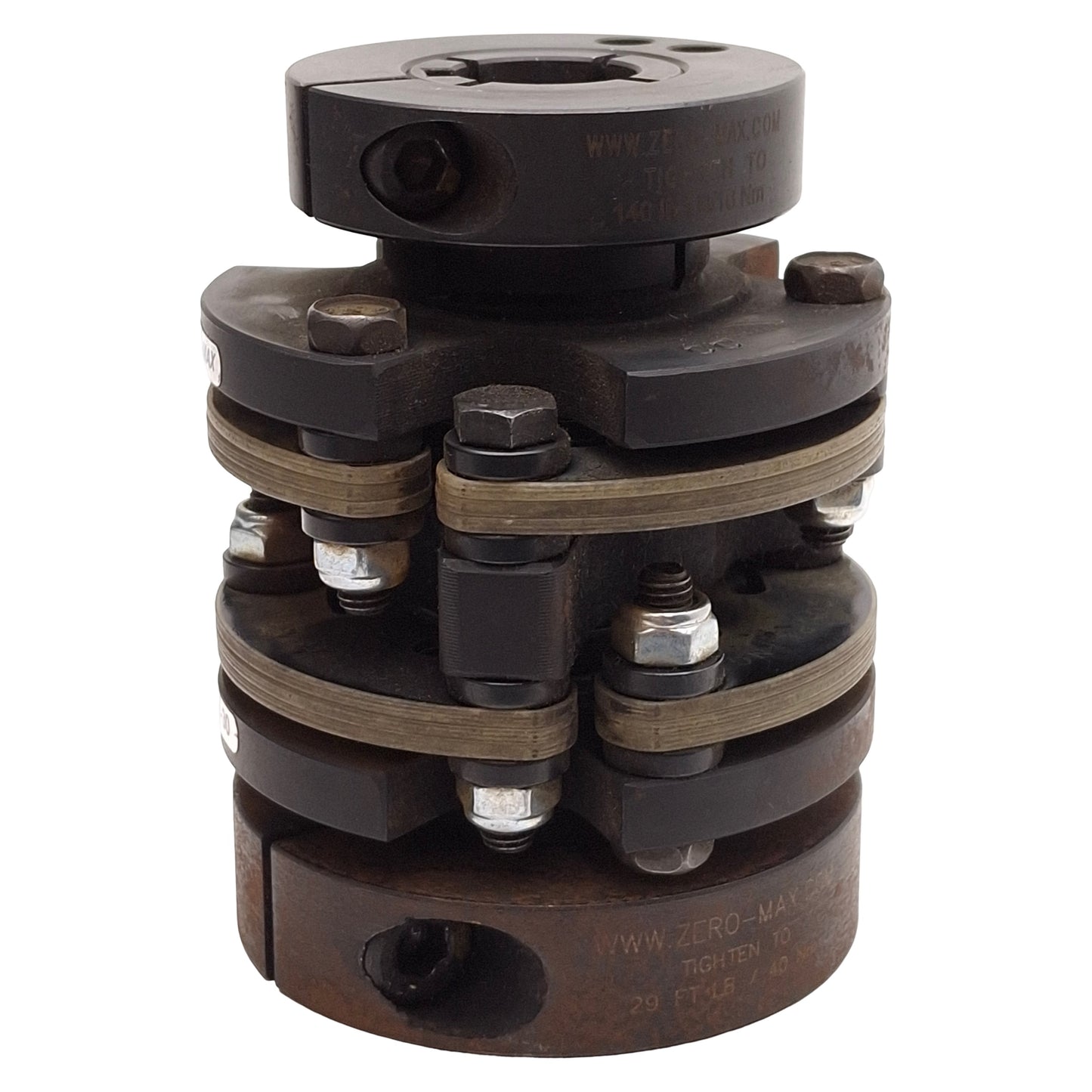 Used Zero Max 6P30C Double Flex Steel Composite Disc Coupling, ø3/4in & ø1in Bores