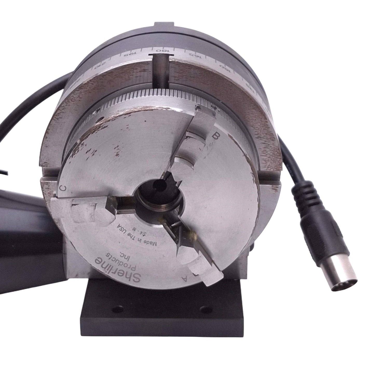 Used Sherline 8700-CNC Ready Rotary Table, ø4in, 72:1, 3/4-16 Chuck, 50lbs Max