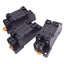 Used Lot of 3 Omron PTF08A-E Relay Sockets, 8-Pin Blade, 240VAC 15A Max, DIN Rail