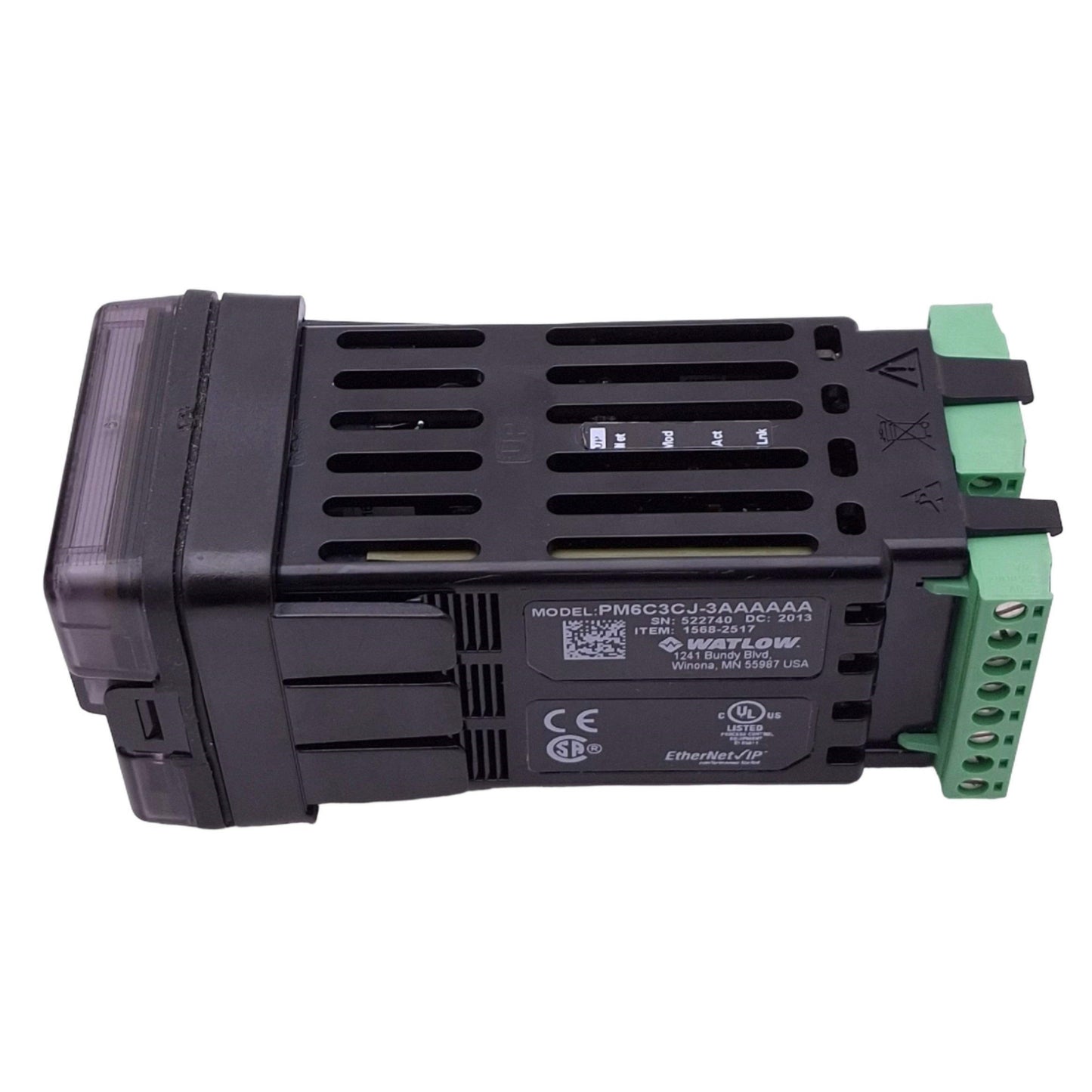 Used Watlow PM6C3CJ-3AAAAAA EZ-ZONE PID Temperature Controller, 15-36VDC/24VAC