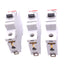 Used Lot of 3 ABB S271-K10A Circuit Breakers, 1-Pole 10A, 277/480VAC Max, DIN Rail
