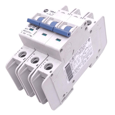 Used Allen Bradley 1489-A3C150 Circuit Breaker, 3-Pole 15A, 480Y/277VAC Max