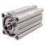 Used SMC NCDQ2KF63-100D Compact Non-Rotating Cylinder ø63mm Bore, 100mm Stroke 1/4NPT