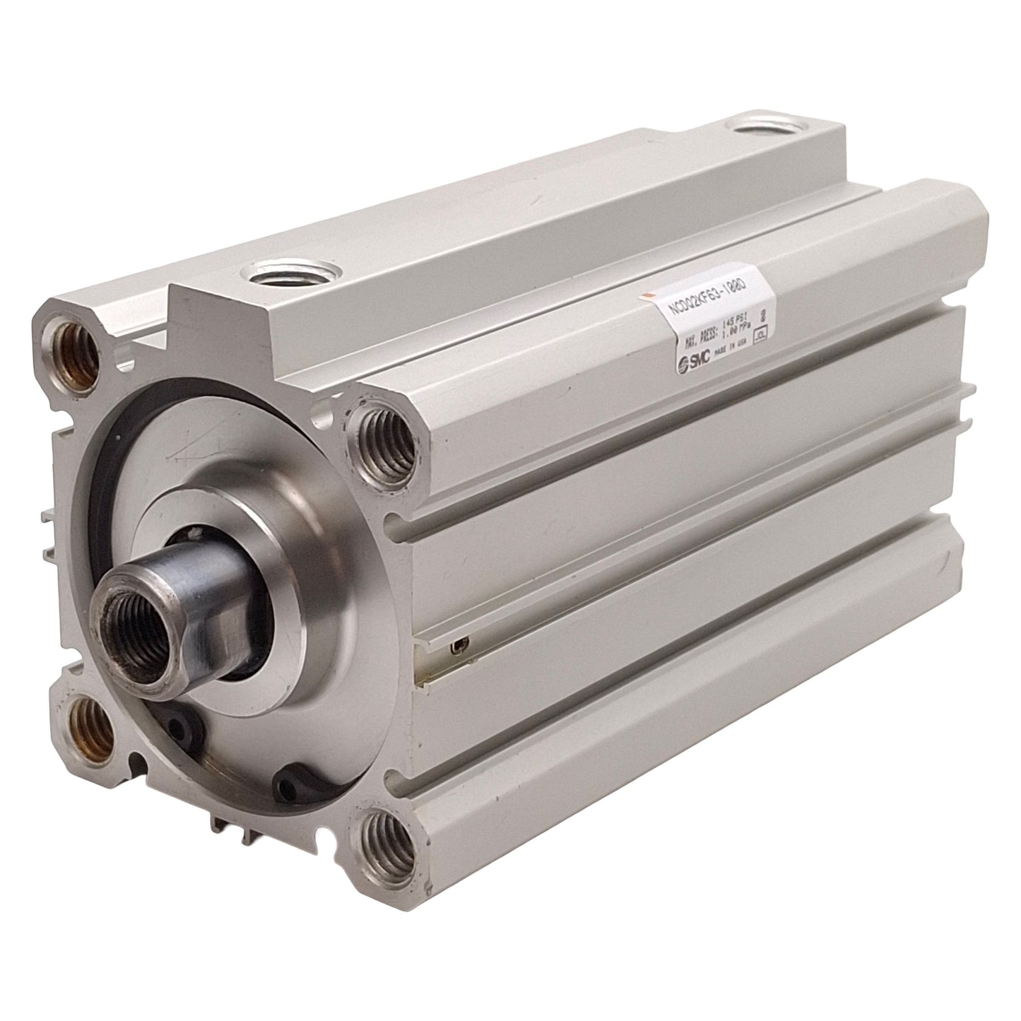 Used SMC NCDQ2KF63-100D Compact Non-Rotating Cylinder ø63mm Bore, 100mm Stroke 1/4NPT