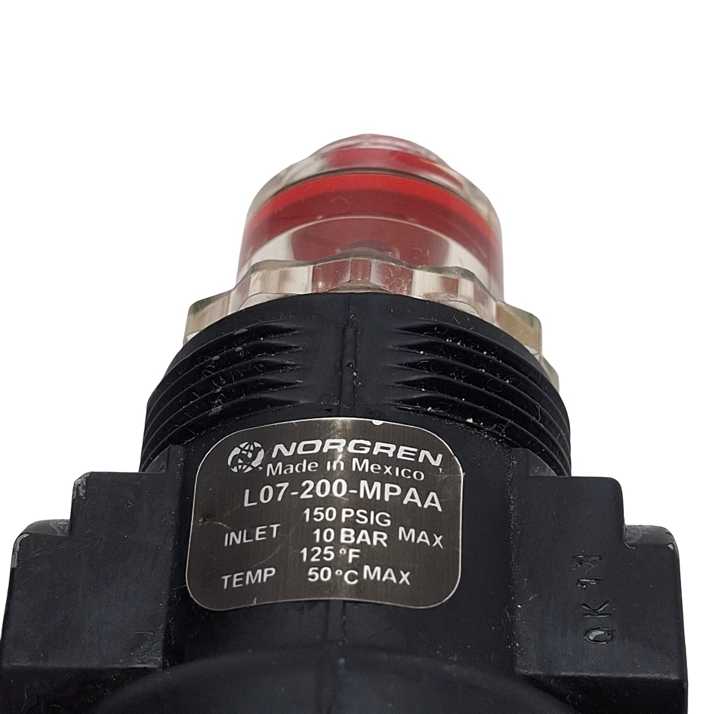 Used Norgren L07-200-MPAA Manual Micro-Fog Lubricator, 1/4in PTF, 145psi, 14scfm