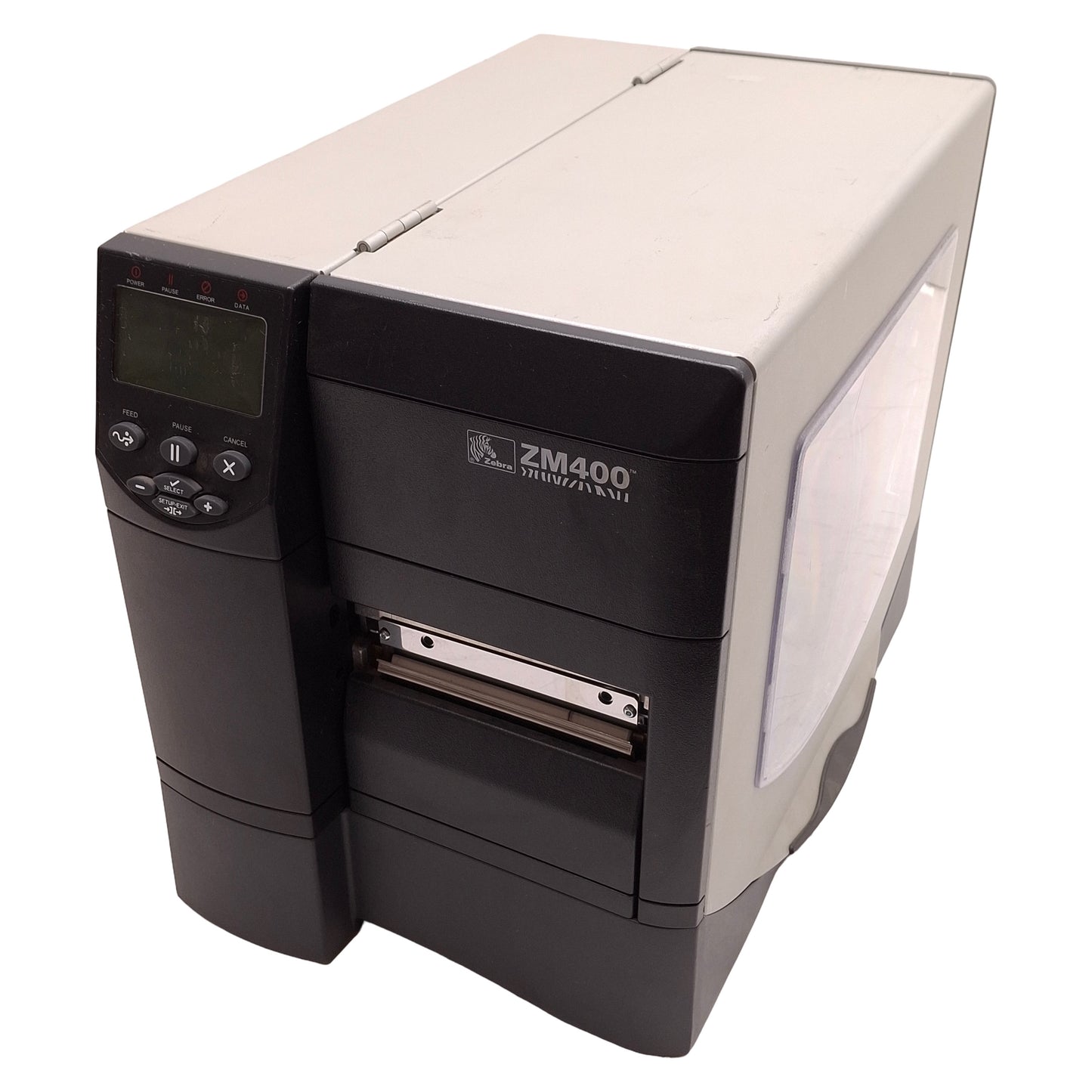 Used Zebra ZM400 Thermal Label Printer 203dpi, 8in/sec, 4.09in Width, 100-240VAC