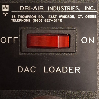 New – Open box DRI-AIR DAC Compressed Air Loader, 43.75in Wand, 7-125psi Set, 10ft Hose, 120VAC