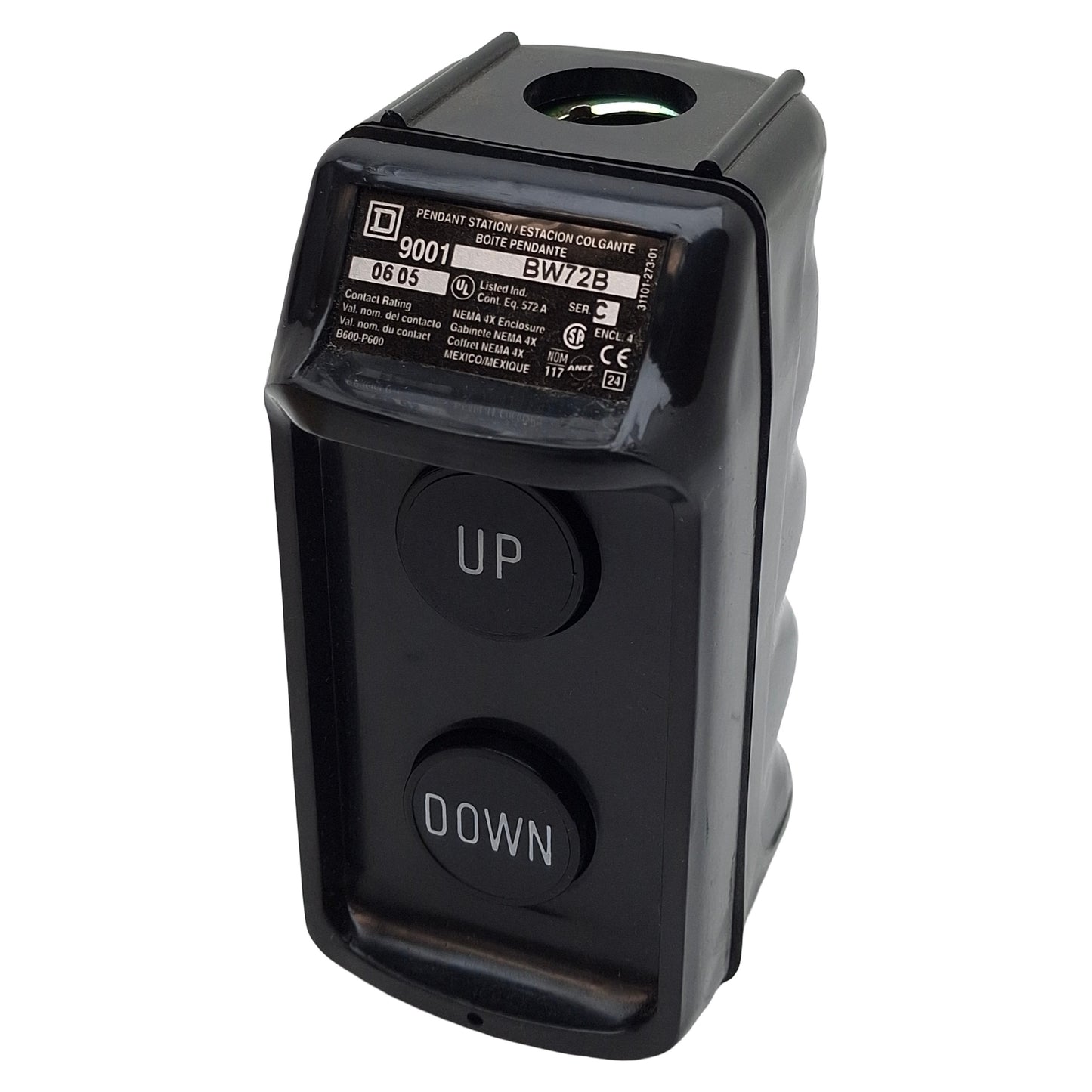New Square D 9001BW72B Push-Button Pendent Control Station, 600V, NEMA 1/3/3R/4/4X