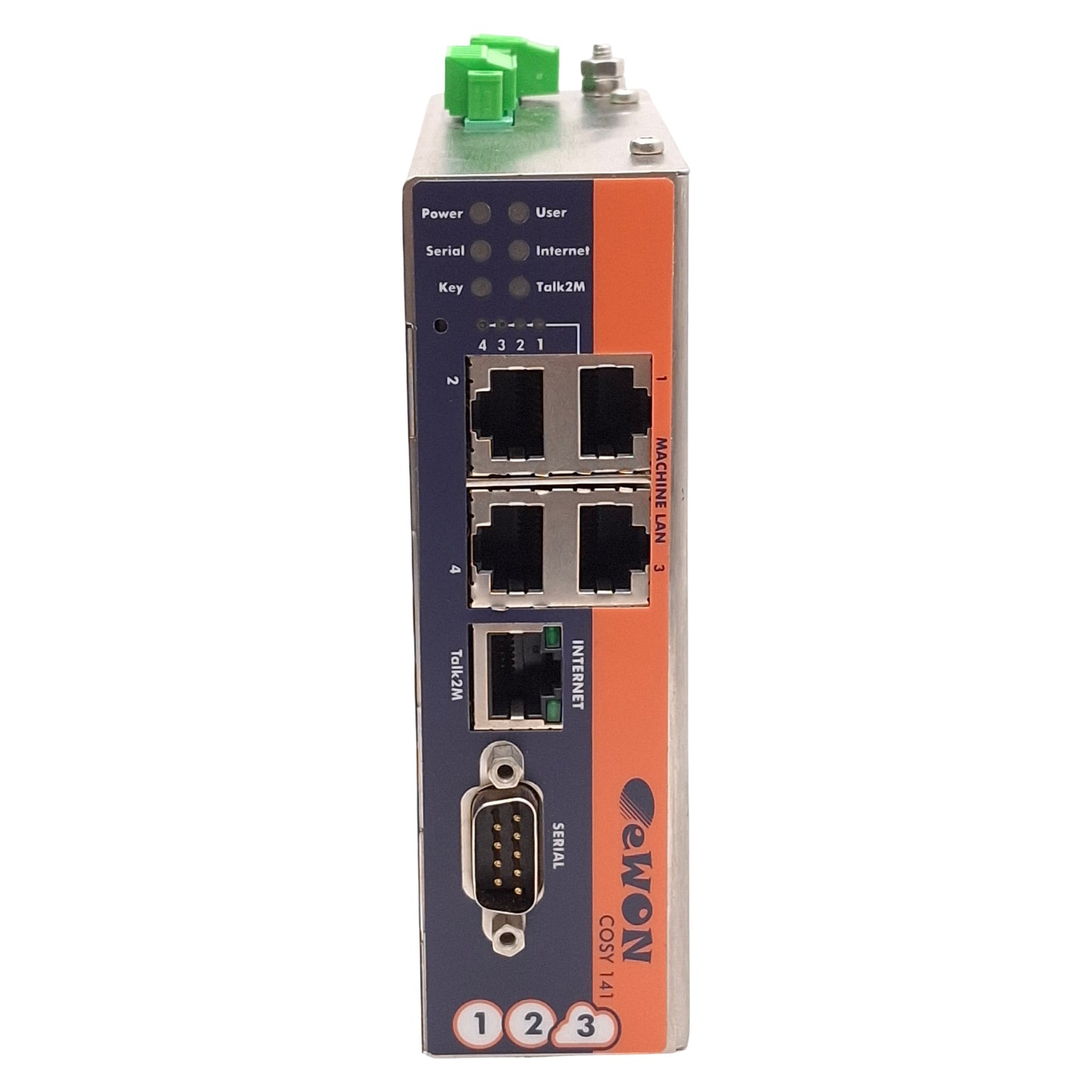 Used eWON EC51410-00-00 Cosy 141 Industrial VPN Router, RJ45, RS232/422/485, 12-24VDC
