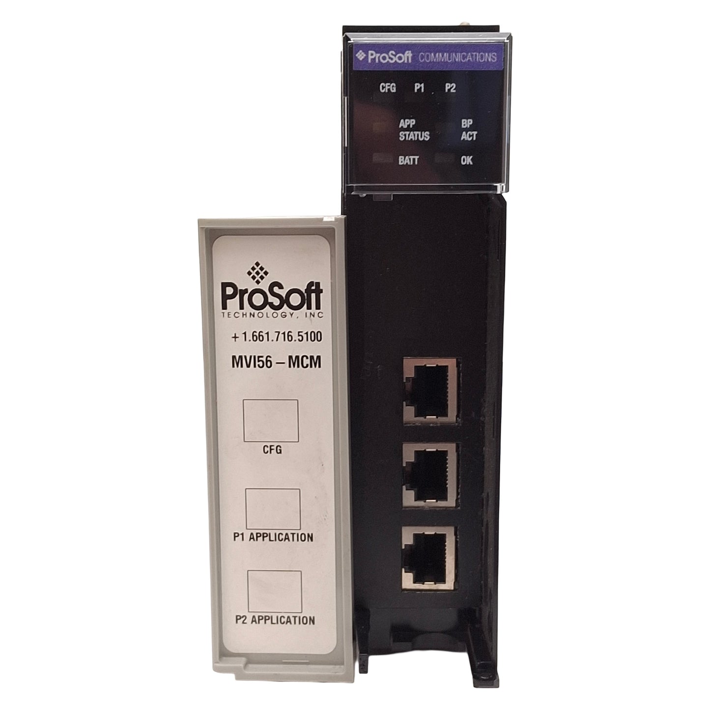 Used ProSoft MVI56-MCM Modbus Communication Module RS232/422/485 FW 1.03 *Door Hinge*