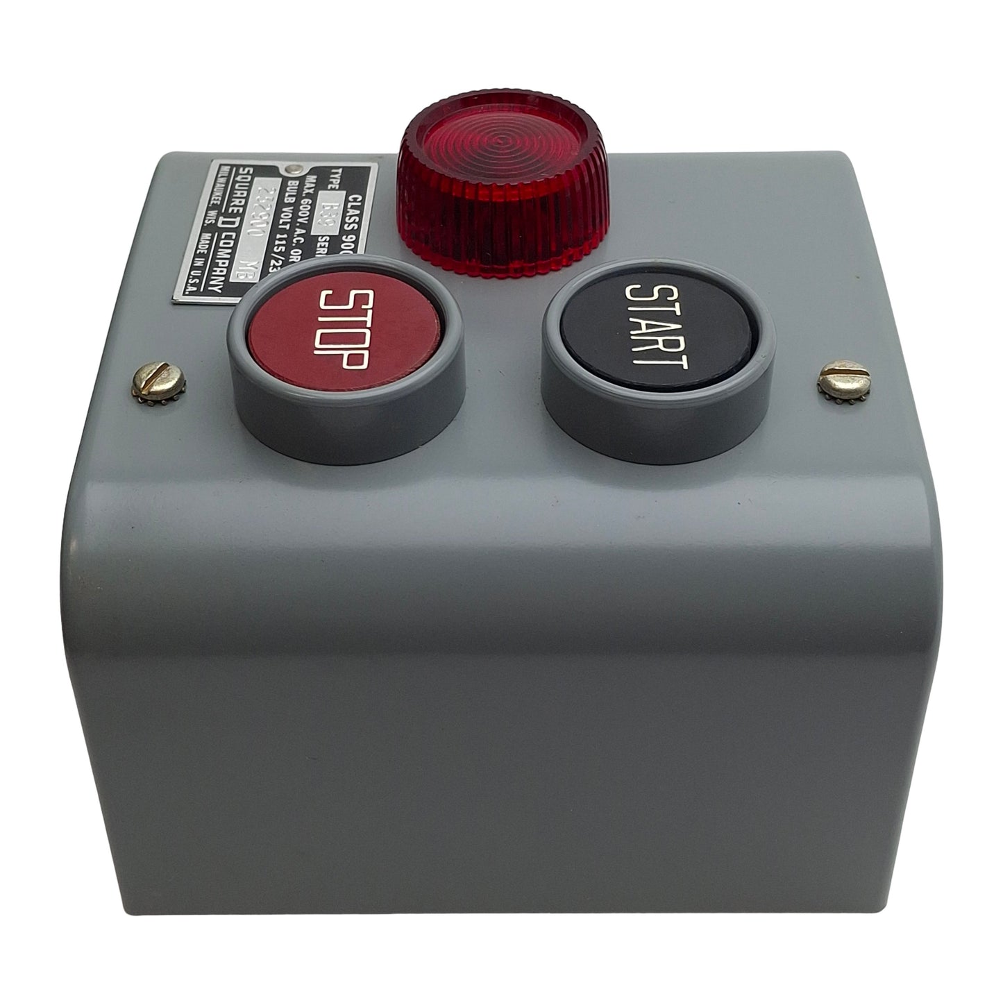 New Square D 9001B39 Steel Start-Stop Pushbutton Station, 600VAC/VDC Max, NEMA 1