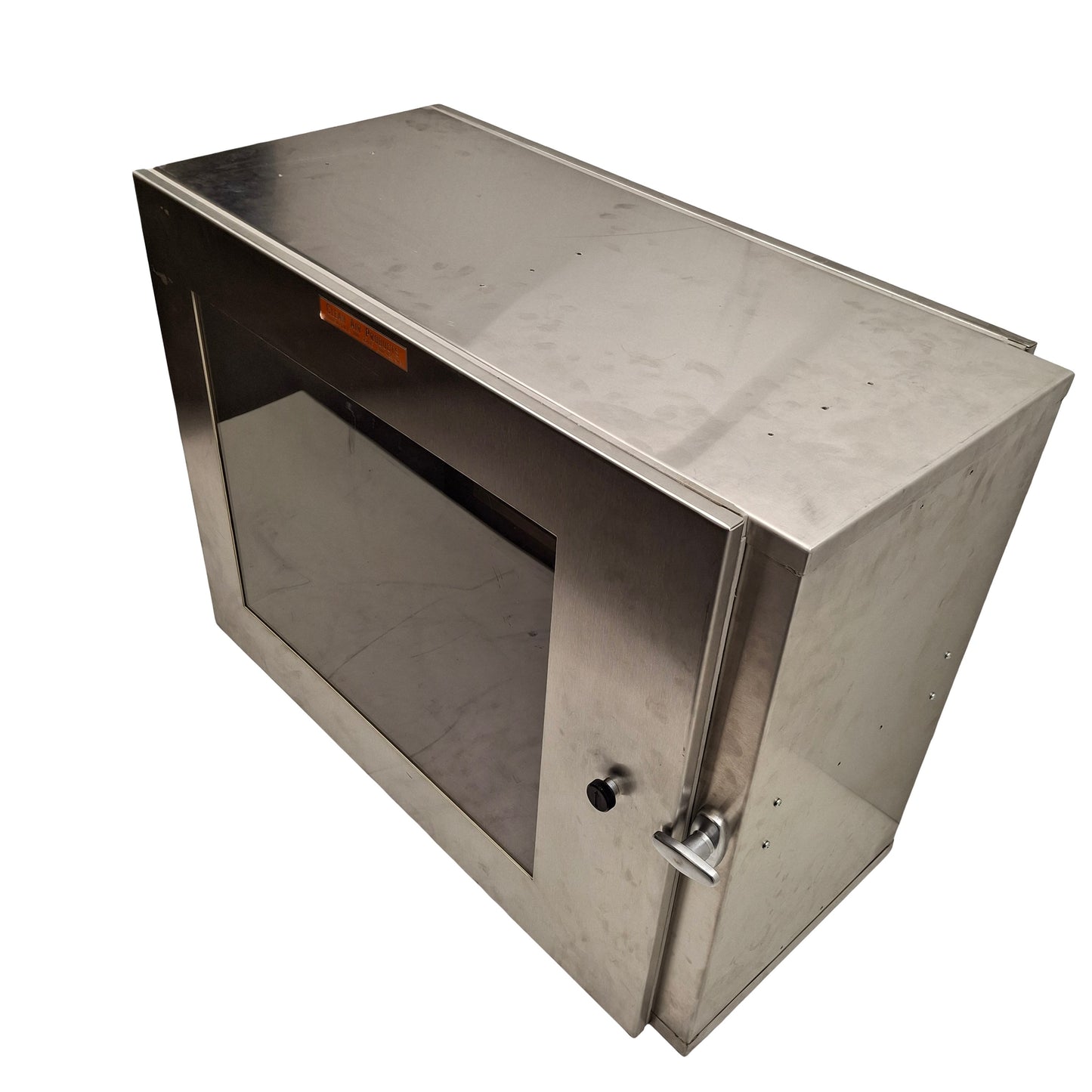 Used Clean Air Products Pass Through Cabinet, Plastic Window, 30x24x16in *Holes*