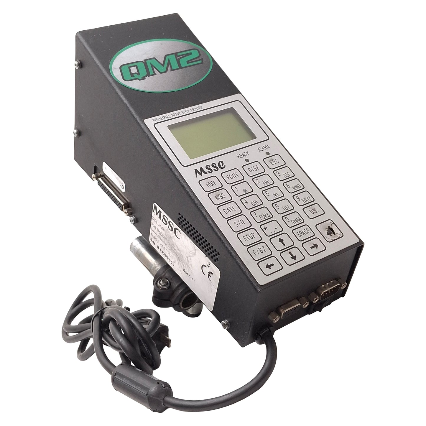 Used MSSC QM2-111 Remote Ink Jet System Controller, 160x80 Display, RS485, 85-240VAC