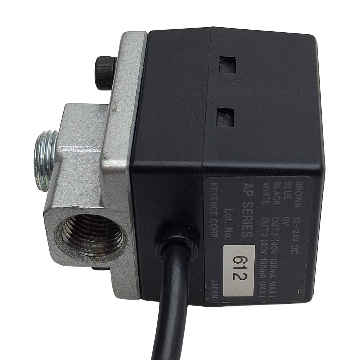 Used Keyence AP-21A Digital Pressure Sensor, NPN, 12-24VDC, 0~-14.5psi Range, Rc1/8