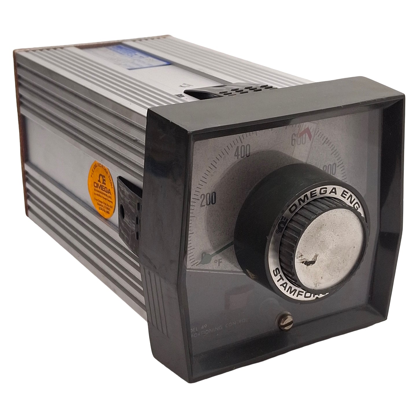 Used Omega Model 49 Proportioning Control, Type-J, 0-1000°F, 1/4 DIN, 120/208/240VAC