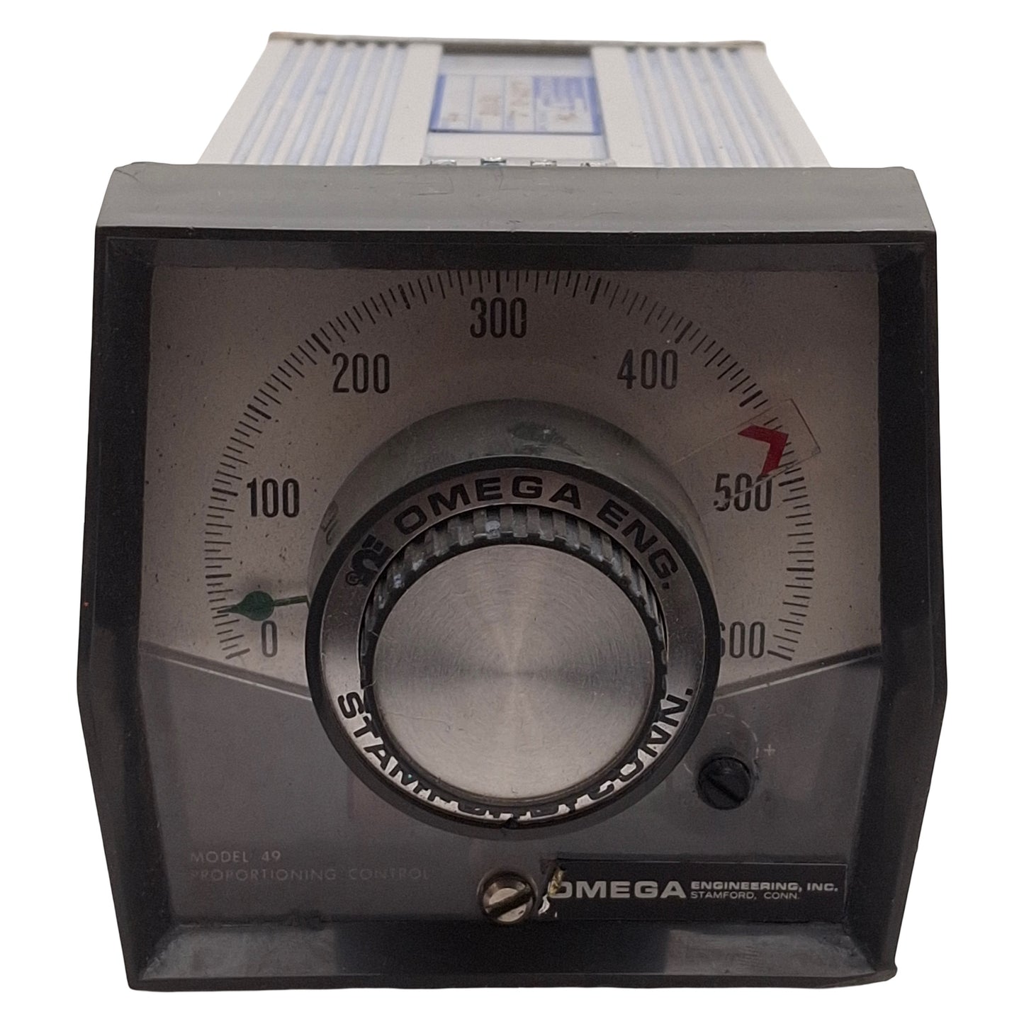 Used Omega Model 49 Proportioning Control, Type-J, 0-600°F, 1/4 DIN, 120/208/240VAC