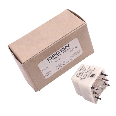 New Opcon 8526A 100867 Guardian Relay, DPDT, 120VAC 5A Max, 12VDC Coil