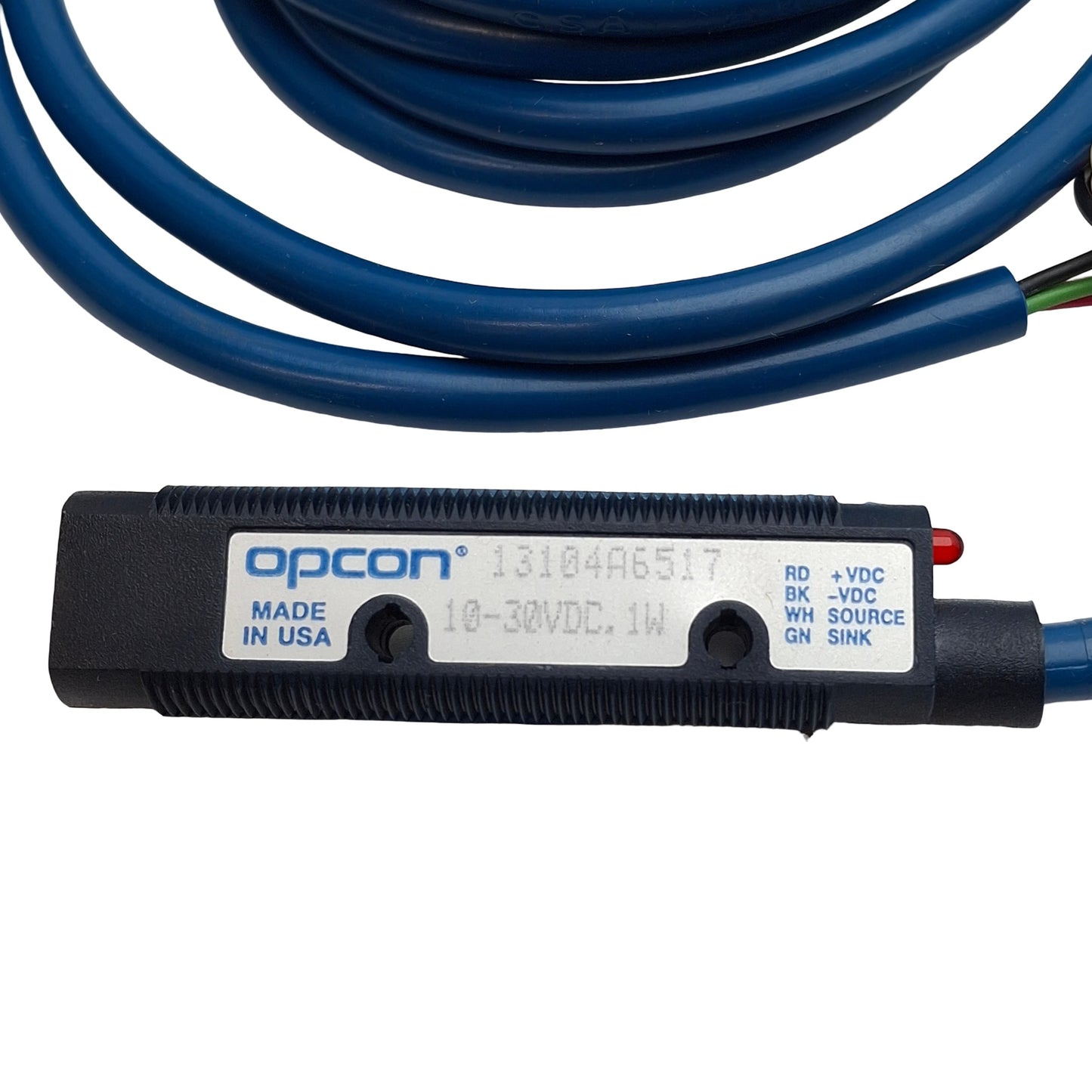 New Opcon Eaton 13104A6517 Photoelectric Sensor, NPN/PNP, 50mm Range, 10-30VDC, M18