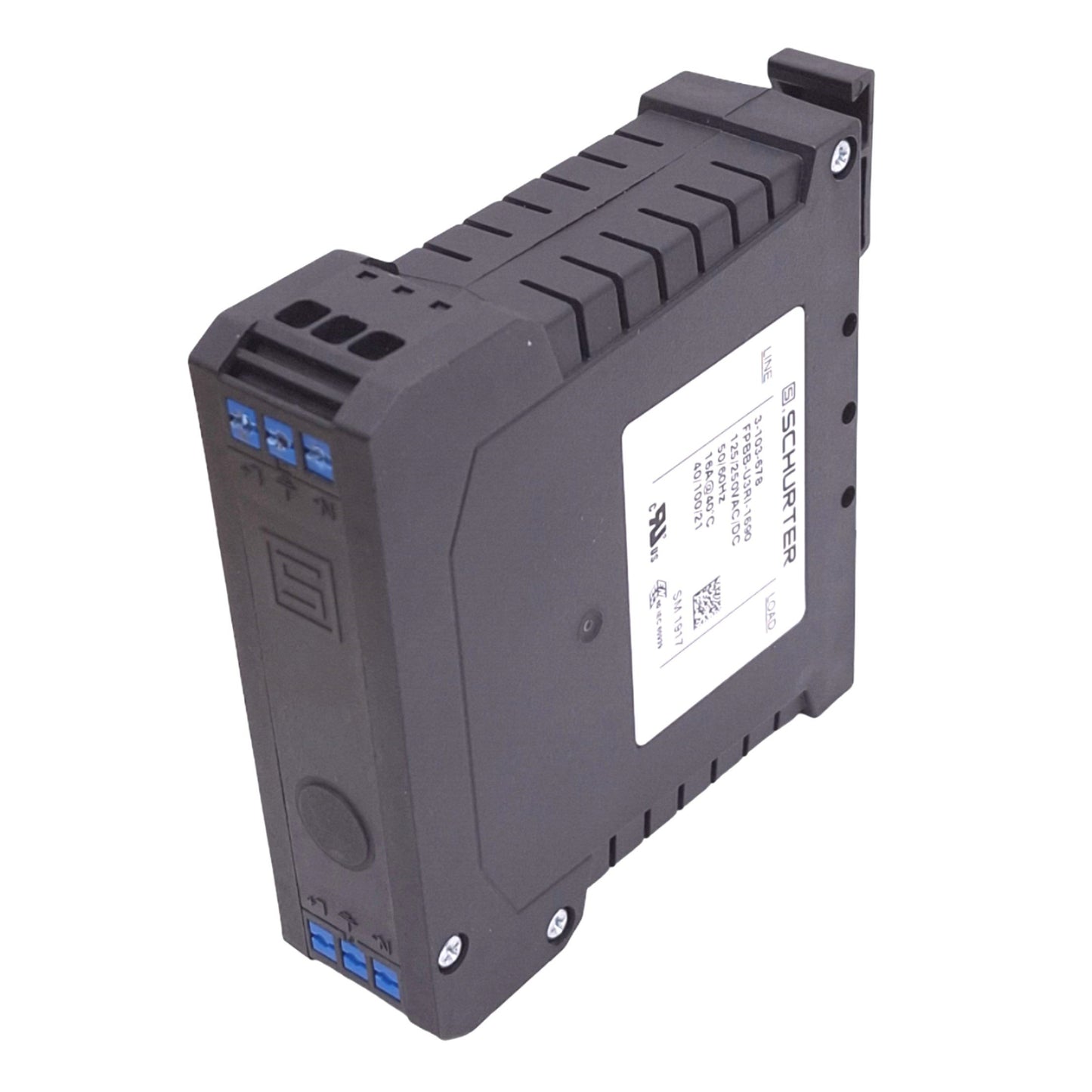 Used Schurter FPBB-U3-RI-1690 Power Line Filter Module, 125/250VAC/VDC 16A Max