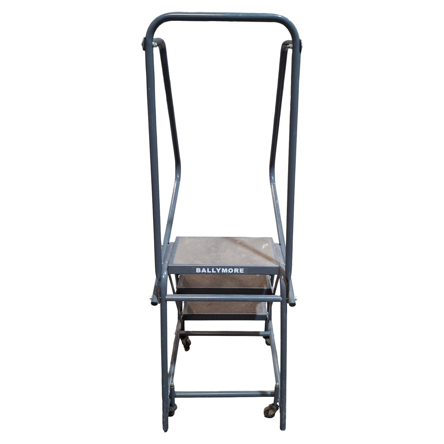 Used Ballymore Steel Safety Ladder, 3-Steps, 16.25in L x 7in W Steps, 10in W Top Step