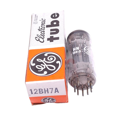 New General Electric 12BH7A Dual Triode Vacuum Tube, 6.3/12.6VDC 0.6/0.3A, 9-Pin
