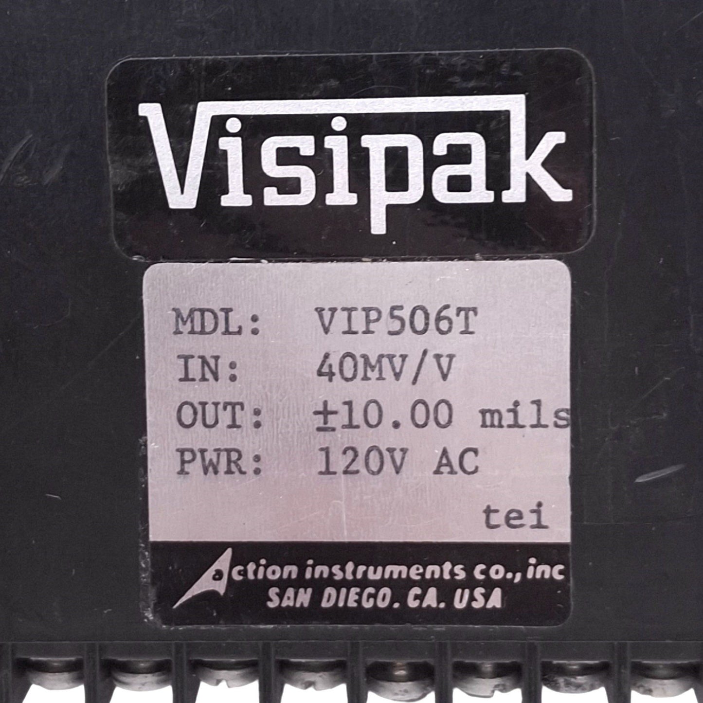Used Action Instruments VIP506T Visipak Panel Meter, 3-1/2 Digit, 40mV/V, 120VAC