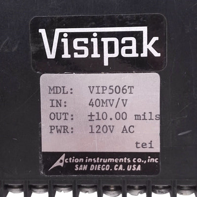 Used Action Instruments VIP506T Visipak Panel Meter, 3-1/2 Digit, 40mV/V, 120VAC