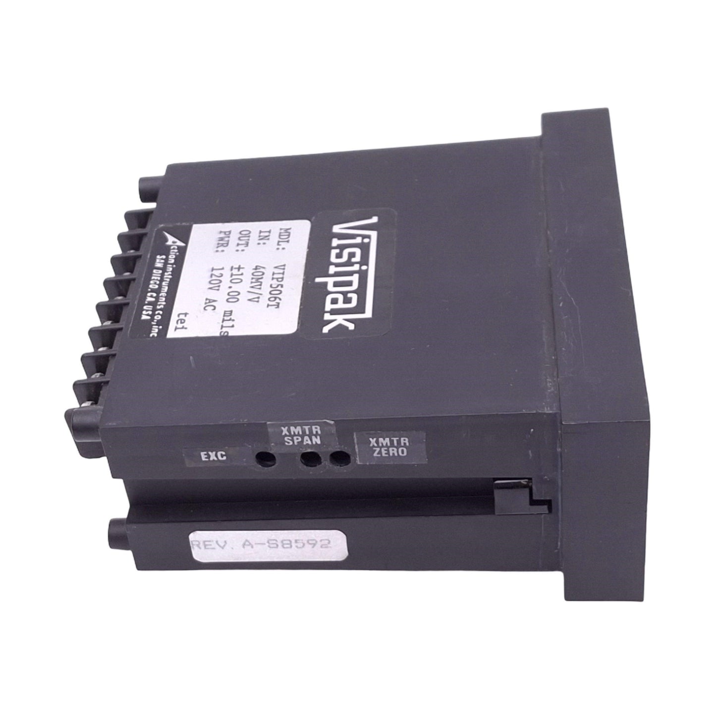 Used Action Instruments VIP506T Visipak Panel Meter, 3-1/2 Digit, 40mV/V, 120VAC