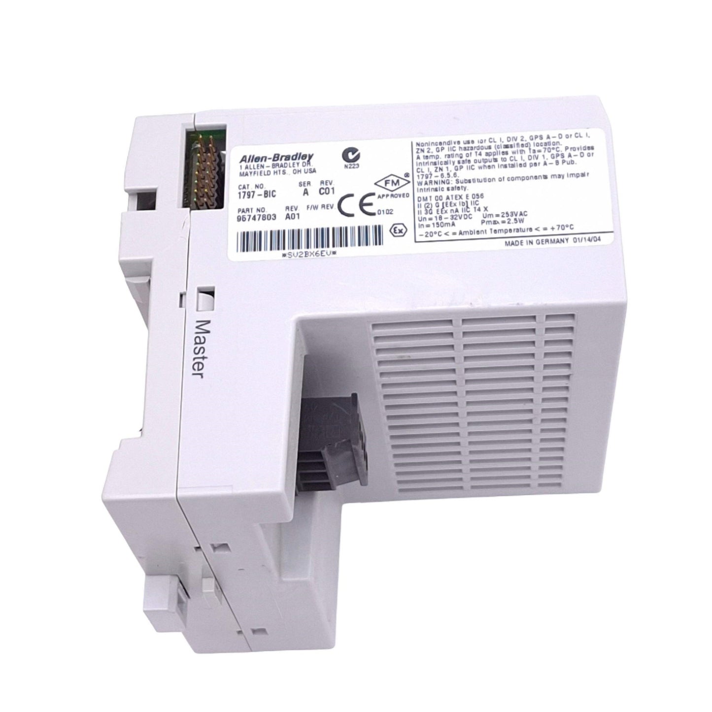 Used Allen Bradley 1797-BIC Flex Ex Bus Isolator, 8 Flex I/O Max, 18-32VDC In