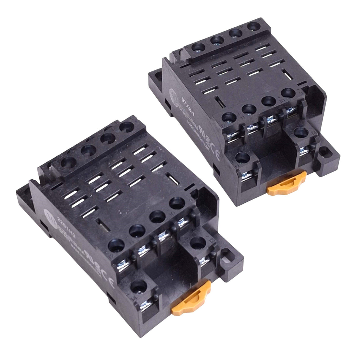 Used Lot of 2 Allen Bradley 700-HN139 Relay Sockets, 14-Pin Blade, 240V 10A, DIN Rail