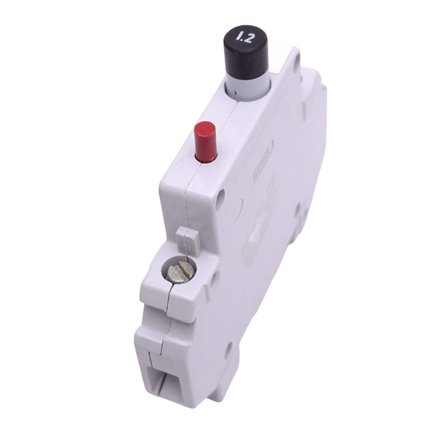 Used Square D 9080 GCB 12 Circuit Breaker, 1-Pole 1.2A, 250VAC 65VDC Max, DIN Rail