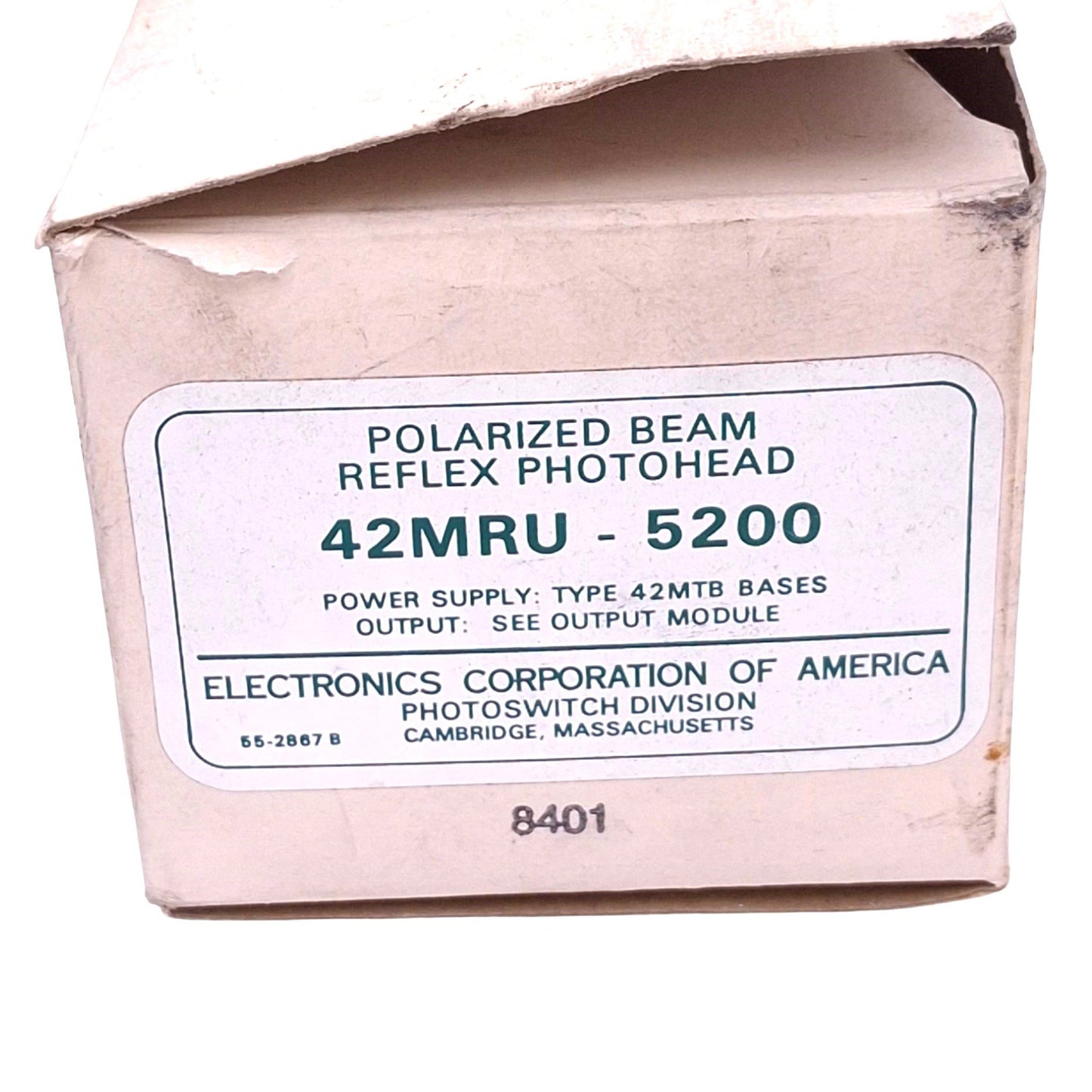 New Allen Bradley 42MRU-5200 PhotoSwitch Polarized Beam Reflex Photohead, 240VAC