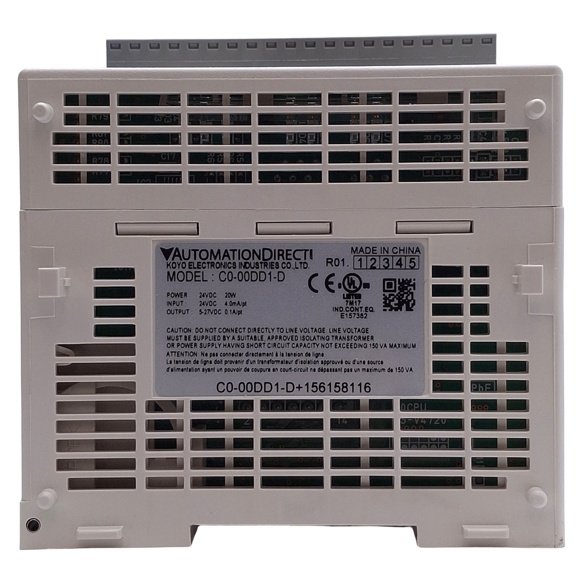 Used Automation Direct C0-00DD1-D DC Output Micro PLC 8 Sink/Source In, 6 Sink Out