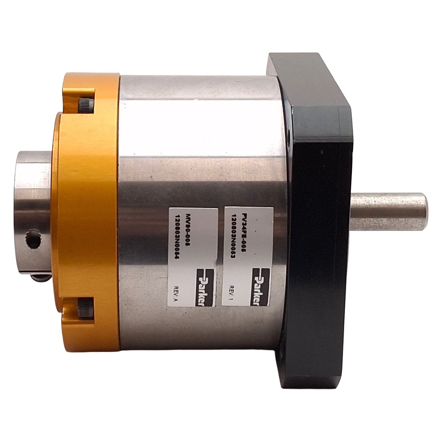 Used Parker PV34FE-005 Planetary Gearhead, 5:1, ø1/2in Shaft, ø20mm Bore, NEMA 34