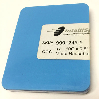 New – Open box Lot of 12 IntelliSpense 9991245-5 Reusable Blunt SS Needle Tips, 10-Gauge x 1/2"