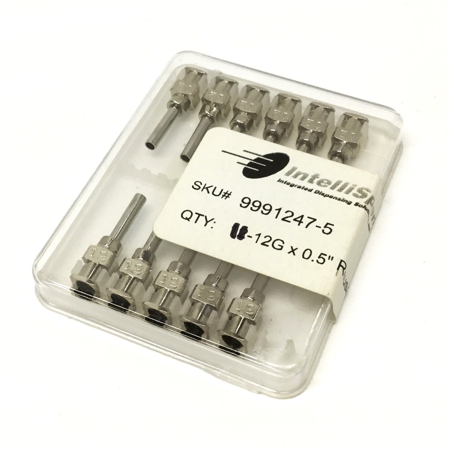 New – Open box Lot of 11 IntelliSpense 9991247-5 Reusable Blunt SS Needle Tips, 12-Gauge x 1/2"