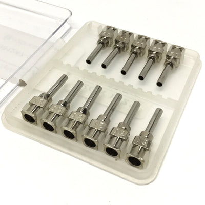 New – Open box Lot of 11 IntelliSpense 9991247-5 Reusable Blunt SS Needle Tips, 12-Gauge x 1/2"
