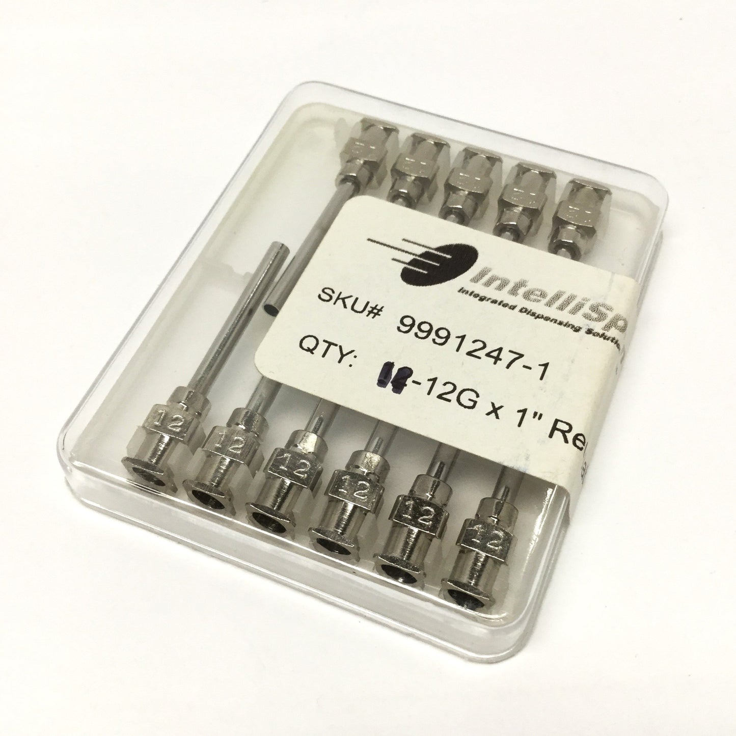 New – Open box Lot of 11 IntelliSpense 9991247-1 Reusable Blunt SS Needle Tips, 12-Gauge x 1"