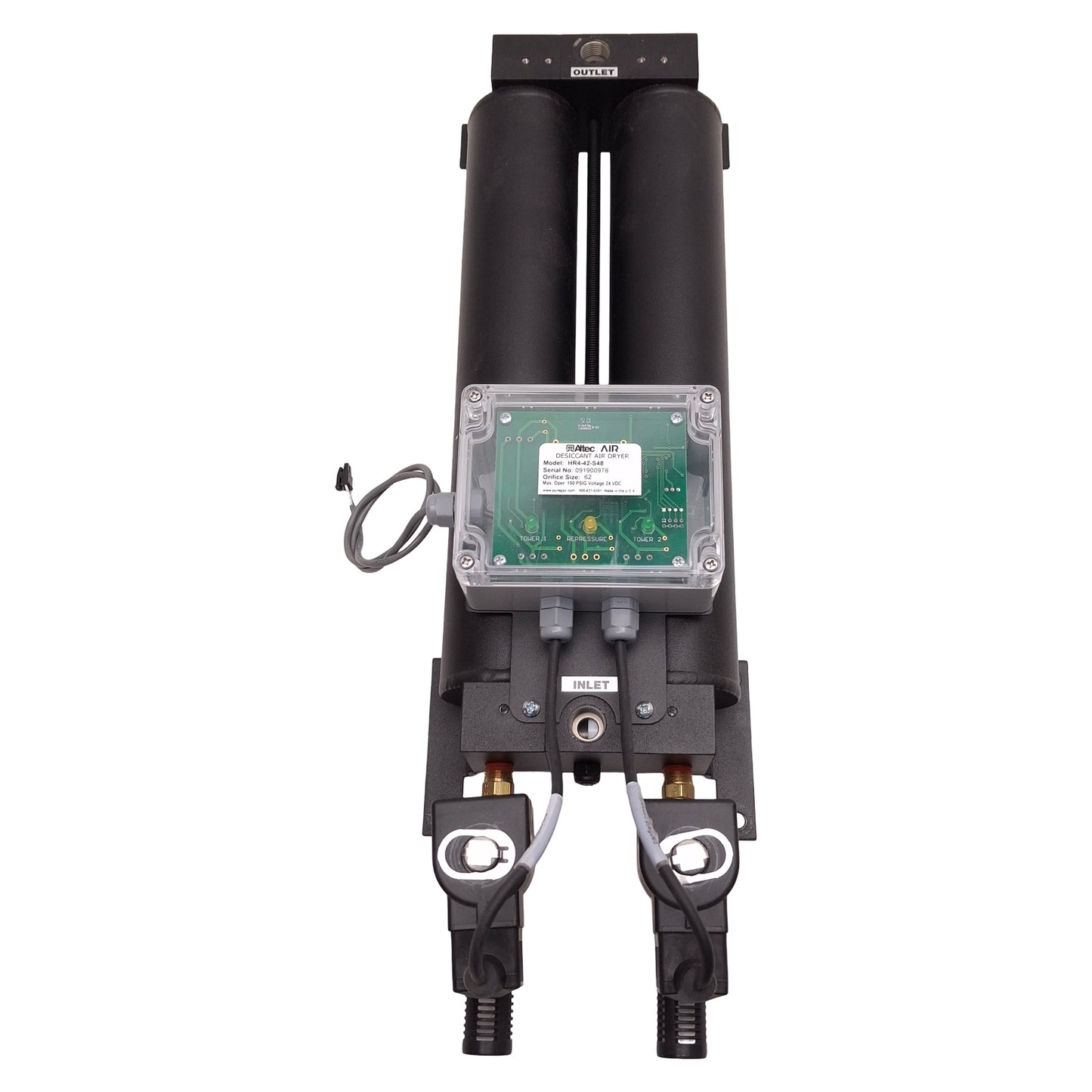 Used Altec AIR HR4-42-S48 Desiccant Air Dryer 12SCFM In, 8.8SCFM Out, 150PSIG Max