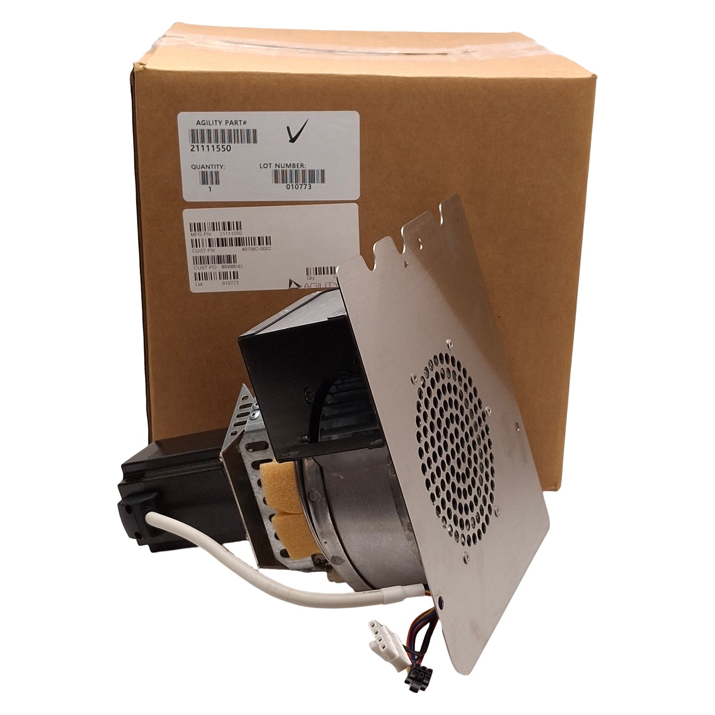 New Agility 21111550 Blower Motor Draft Inducer Assembly, 6000rpm, 120W, 24VDC