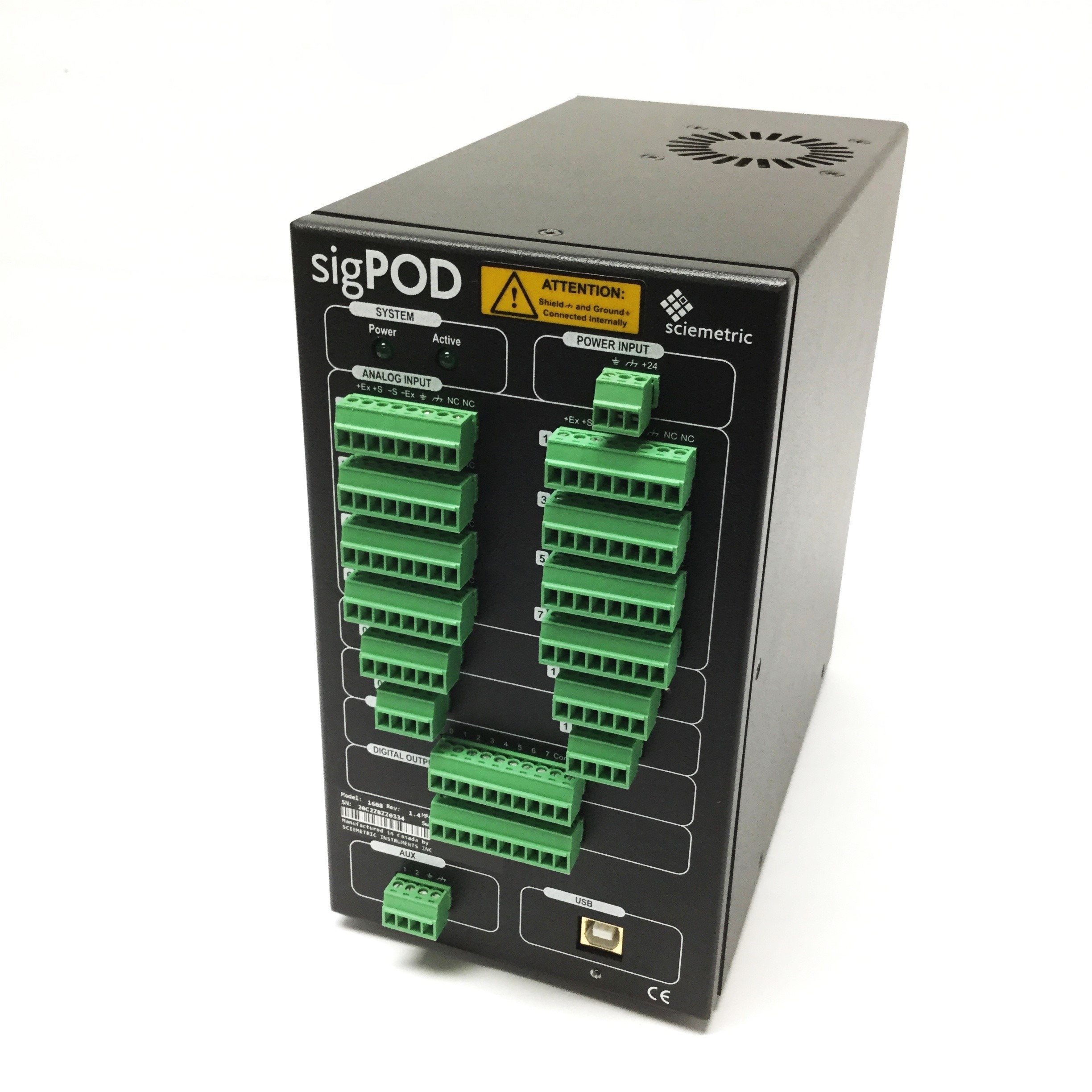 Sciemetric 1608 sigPOD Process Monitor & Control 8-Channel USB Expansi ...