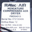 Used Altec AIR PMDS4D12 Miniature Compressed Air Dryer 24VDC, 125PSI, 0.012in Orifice