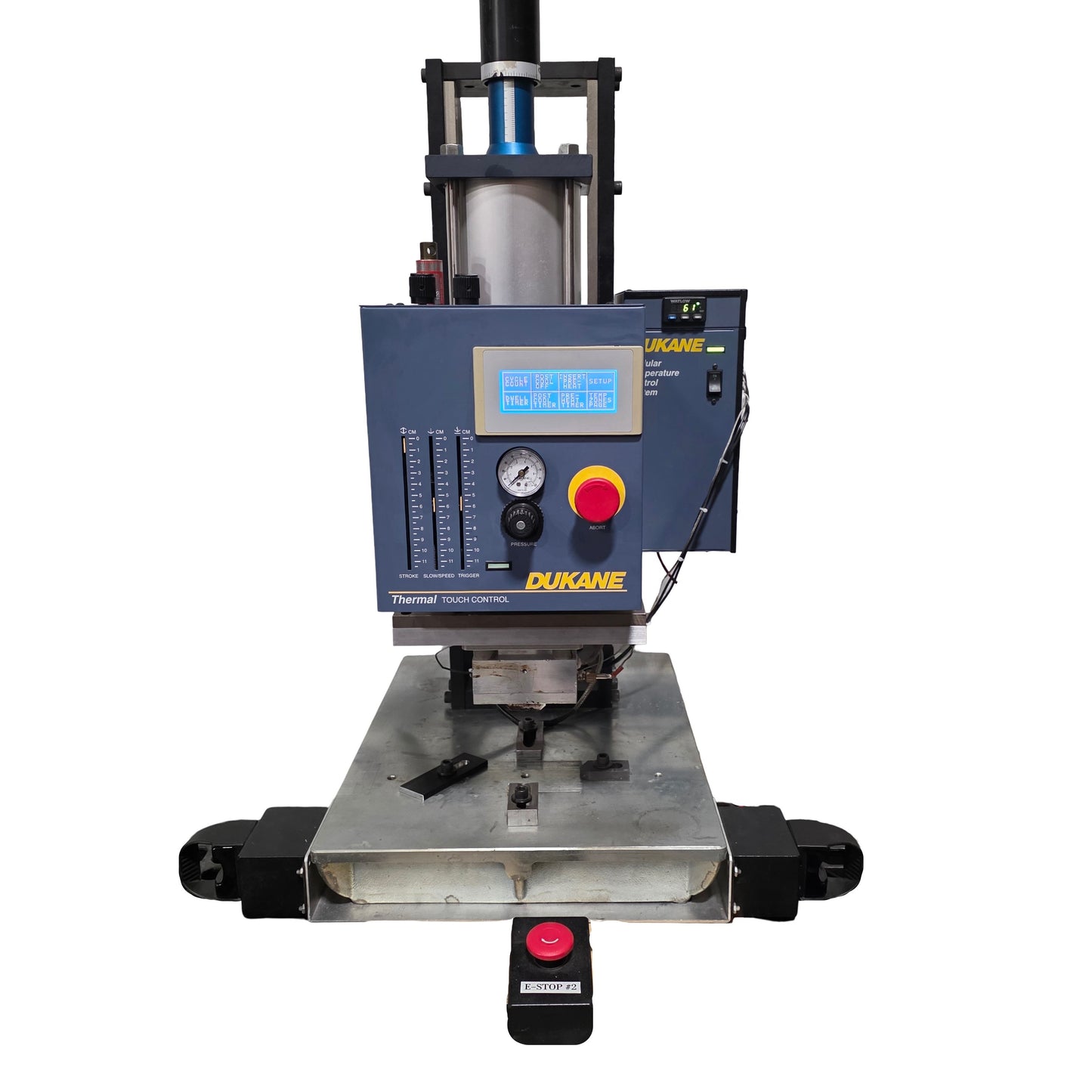 Used Dukane 48H101TS Heat Staking Thermal Press 1 Ton, 4" Stroke, 2100 Watts, 120VAC